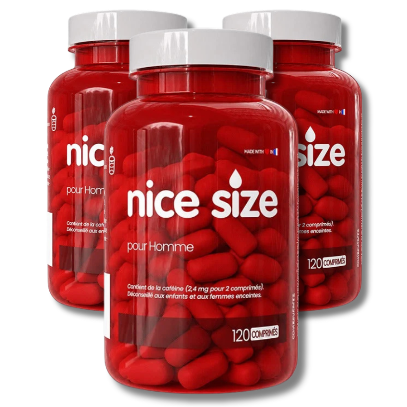 Nice Size - Fermeté, Tonus & Résistance Masculine - Format XL (120 Comprimés)